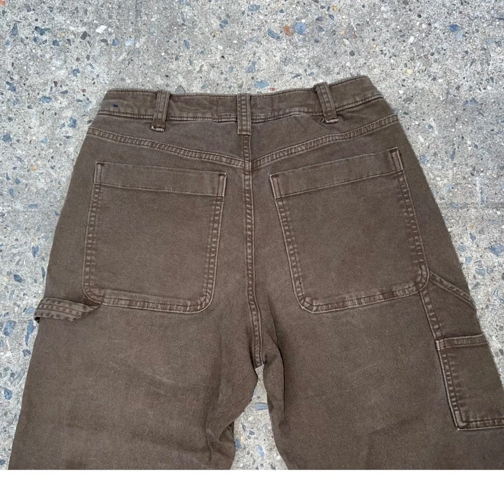 Abercrombie & Fitch Mens Carpenter Pants 26x26 Brown Stretch Canvas Utility Work